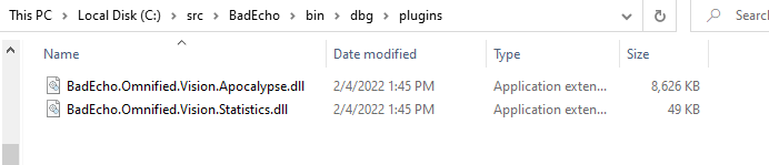 Here we see two comfy Vision modules, nestled inside a plugin directory.