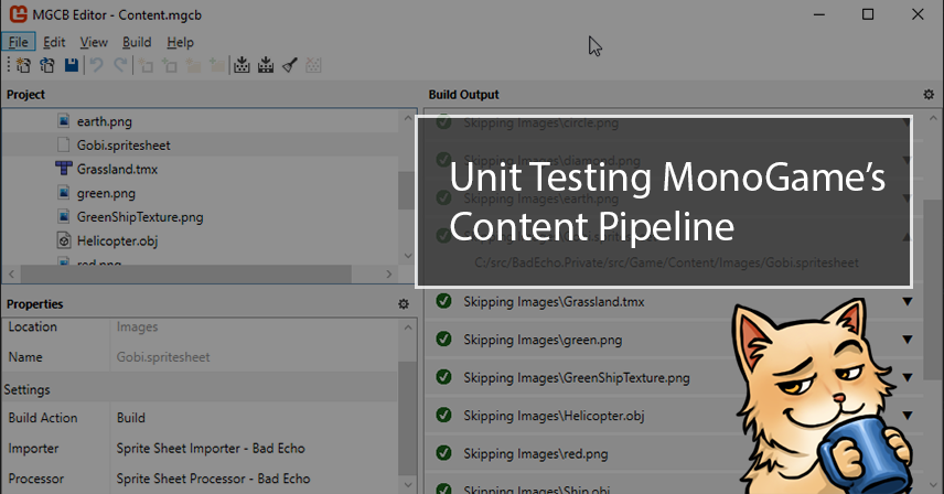 Unit Testing MonoGame's Content Pipeline